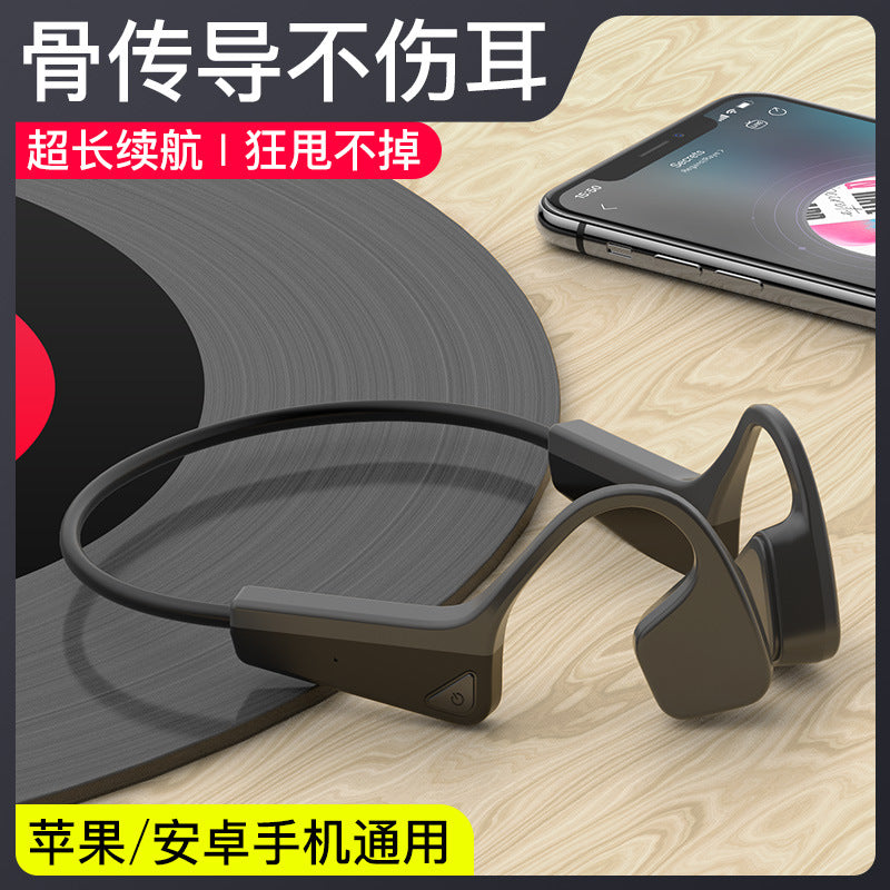 Cross-Border 2026 New Model V11 Bone Conduction Open-Style Sports Bluetooth Headphones for Cycling and Running, Waterproof and Non-In-Ear