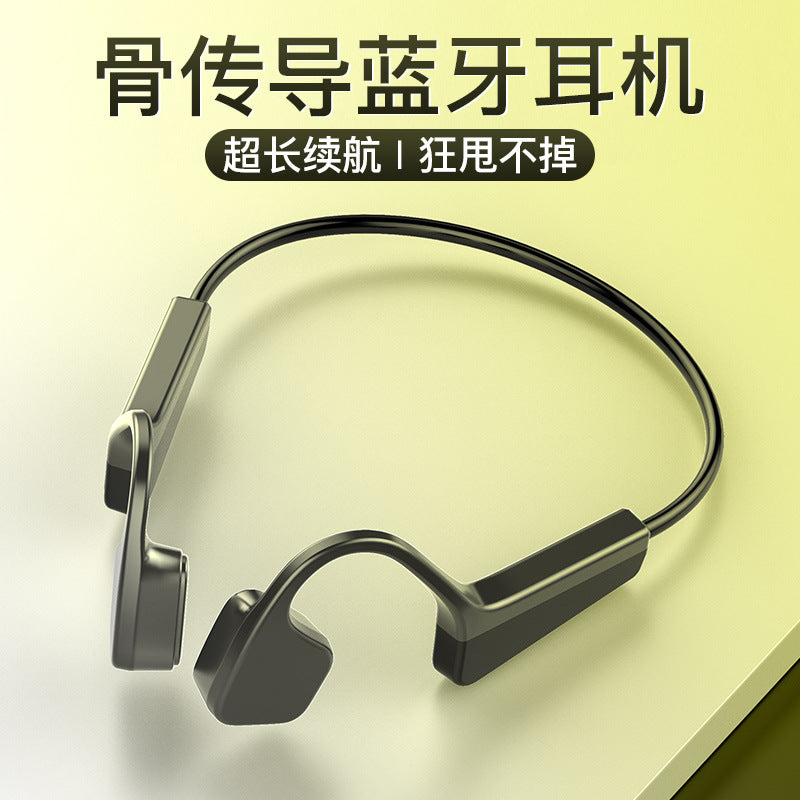 Cross-Border 2026 New Model V11 Bone Conduction Open-Style Sports Bluetooth Headphones for Cycling and Running, Waterproof and Non-In-Ear
