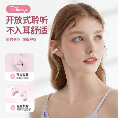 Disney J01 Genuine Bluetooth Earphones, Clip-On Style, High Appearance Value, Non-In-Ear, Sports Music Earphones with Ultra-Long Battery Life
